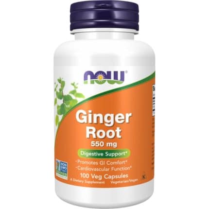 Джинджифил / Ginger Root 550 mg NOW Foods - 100 капсули