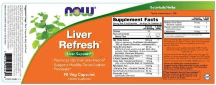 Ливър Рефреш / Liver Refresh NOW Foods - 180 капсули съдържание 1 - MagHerbs.com