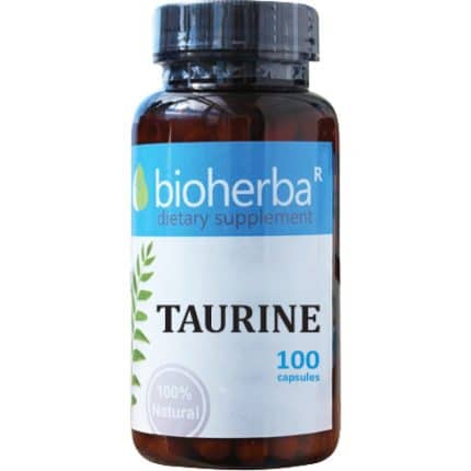 Таурин / Taurine 500 mg Bioherba - 100 капсули