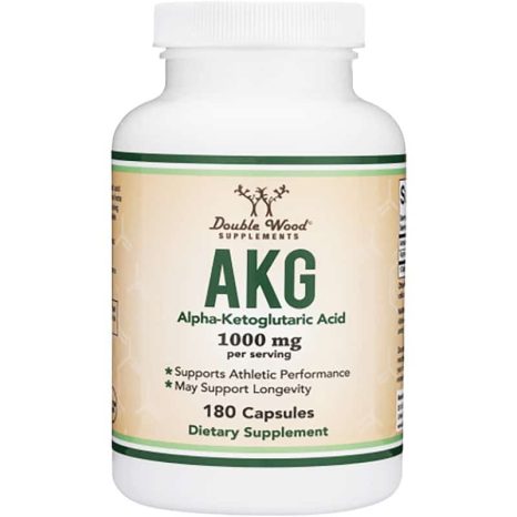 Алфа-кетоглутарова киселина / AKG | Alpha Ketoglutaric Acid 1000 mg Double Wood Supplements - 180 капсули