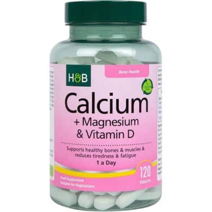 Калций, Магнезий и Витамин D3 / Calcium Magnesium with Vitamin D3 Holland And Barrett - 120 Таблетки