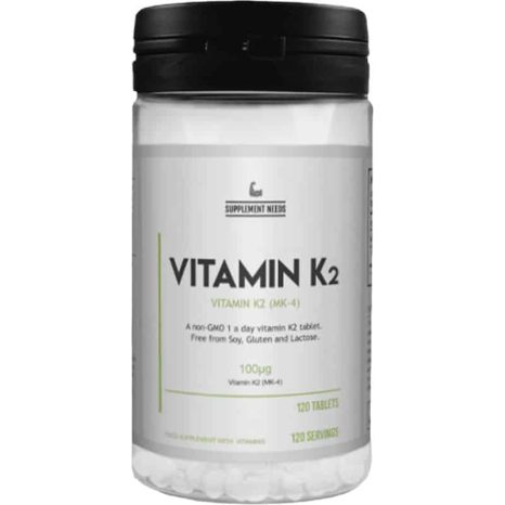 Витамин K2 / Vitamin K2 MK-4 100 mcg Supplement Needs - 120 Таблетки
