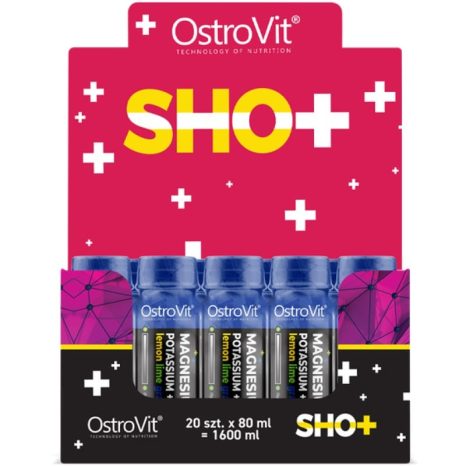 Магнезиеви шотове с Калий и Витамин B6 / Magnesium Shot with Potassium + B6 OstroVit - 20 x 80 мл