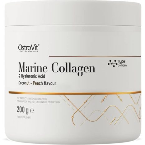 Морски колаген с Хиалуронова киселина и Витамин С / Marine Collagen & Hyaluronic Acid with Vitamin C OstroVit - 200 грама