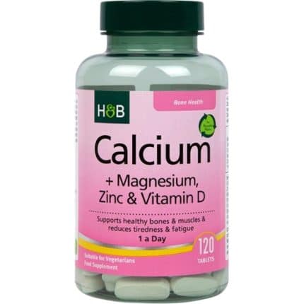 Калций + магнезий, цинк и витамин D / Calcium + Magnesium, Zinc & Vitamin D Holland And Barrett - 120 Таблетки
