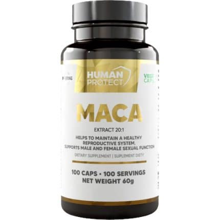 Мака / Maca 500 mg with Black Pepper Extract Human Protect - 100 капсули