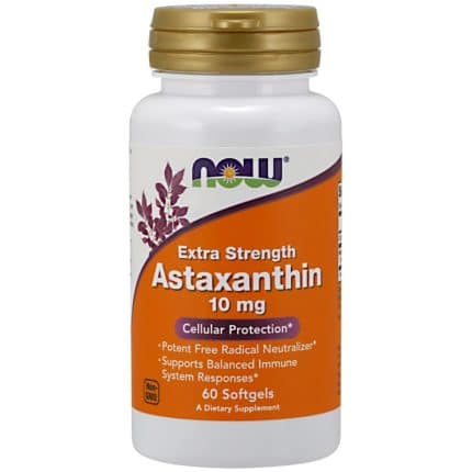 Астаксантин / Astaxanthin 10 mg Extra Strength NOW Foods - 60 Гел капсули