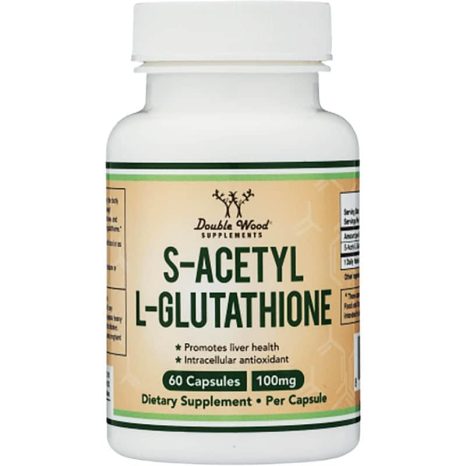 S-Ацетил-L-Глутатион / S-Acetyl-L-Glutathione 100 mg Double Wood Supplements - 60 капсули