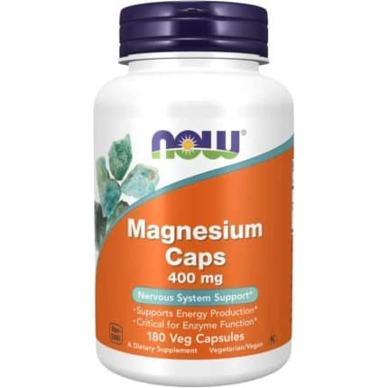 Магнезий / Magnesium Caps 400 mg NOW Foods - 180 капсули