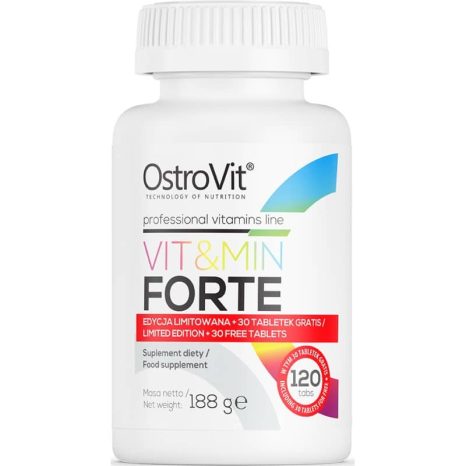 Витамини и Минерали / VIT&MIN Forte Limited Edition OstroVit - 120 Таблетки