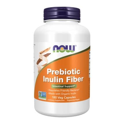 Пребиотик Инулин / Prebiotic Inulin Fiber FOS NOW Foods - 180 капсули