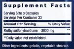 Метилсулфонилметан / MSM 1000 mg Life Extension - 100 капсули съдържание 1 - MagHerbs.com