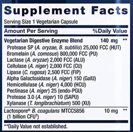 Храносмилателни ензими с Пробиотици / Enhanced Super Digestive Enzymes with Probiotics Life Extension - 60 капсули съдържание 1 - MagHerbs.com