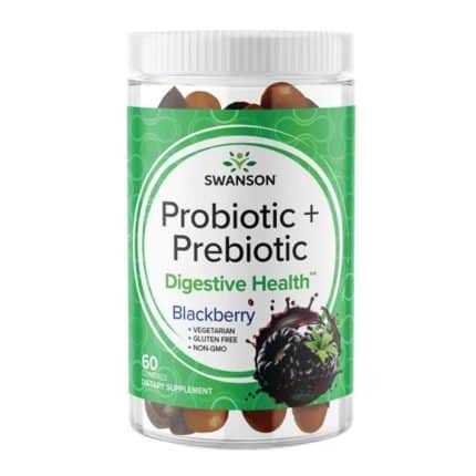 Пробиотик плюс пребиотик / Probiotic + Prebiotic Swanson - 60 дъвчащи таблетки