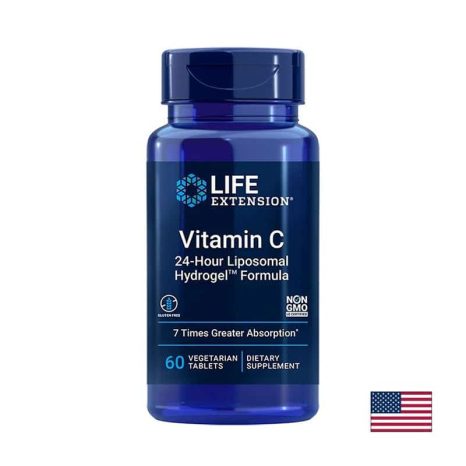 Липозомен Витамин С / Vitamin C 24-Hour Liposomal Hydrogel Life Extension - 60 таблетки