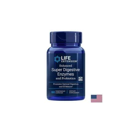 Храносмилателни ензими с Пробиотици / Enhanced Super Digestive Enzymes with Probiotics Life Extension - 60 капсули