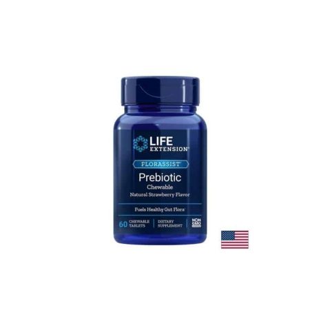 Пребиотик / Florassist® Prebiotic Chewable Life Extension - 60 дъвчащи таблетки