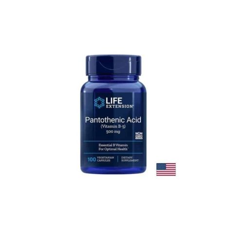 Пантотенова киселина (витамин В5) / Pantothenic Acid (Vitamin B5) 500 mg Life Extension - 100 капсули