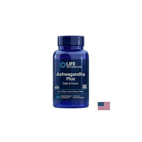 Ашваганда + Мента / Ashwagandha Plus Life Extension - 60 капсули