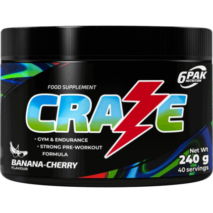 Предтренировъчна добавка / Craze Pre-Workout 6PAK Nutrition - 240 грама