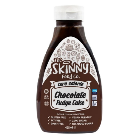 Безкалориен сироп - Шоколадова торта Фъдж / Skinny Syrup Chocolate Fudge Cake Skinny Food Co - 425 мл