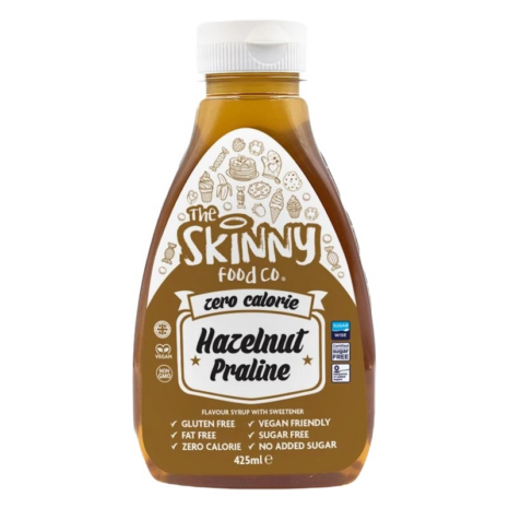 Безкалориен сироп - Лешник / Skinny Syrup Hazelnut Praline Skinny Food Co - 425 мл
