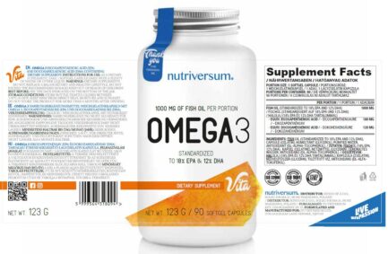 Омега 3 / Omega 3 Fish Oil Nutriversum - 120 Гел капсули съдържание 1 - MagHerbs.com