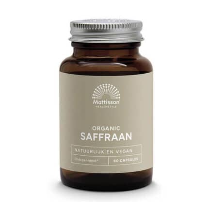 Шафран / Organic Saffron with Sunfiber 30 mg Mattisson Healthstyle - 60 капсули съдържание 1 - MagHerbs.com