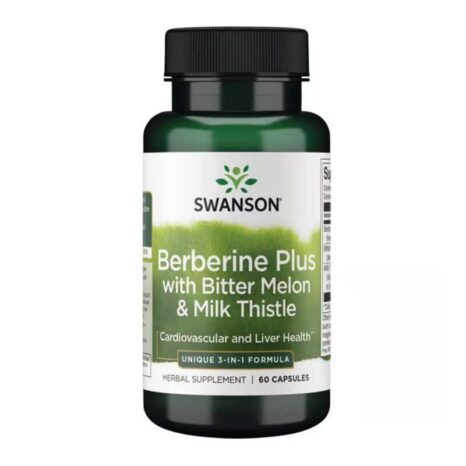 Берберин Плюс с горчив пъпеш и бял трън / Berberine Plus with Bitter Melon & Milk Thistle Swanson - 60 капсули