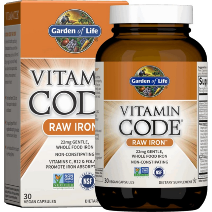 Желязо / Vitamin Code Raw Iron Garden Of Life - 30 капсули