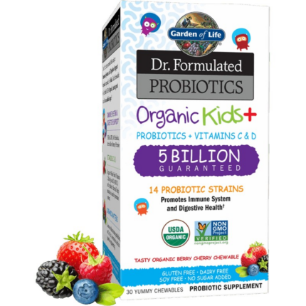 Пробиотик за деца / Dr. Formulated Probiotics Organic Kids+ Garden Of Life - 30 Дъвчащи таблетки