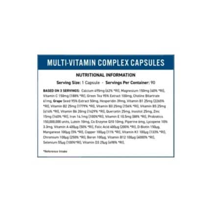 Мултивитаминен комплекс / Multi-Vitamin Complex Vitality with Probiotics & Antioxidant Complex Applied Nutrition - 90 капсули съдържание 1 - MagHerbs.com