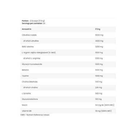 Предтренировъчен буустер / Muscle Pump Stimulant-Free Pre-Workout Formula FA Nutrition - 17.5 грама съдържание 1 - MagHerbs.com