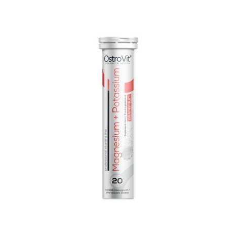 Магнезий + Калий + Витамин B6 / Magnesium + Potassium + B6 Effervescent OstroVit - 20 разтворими таблетки