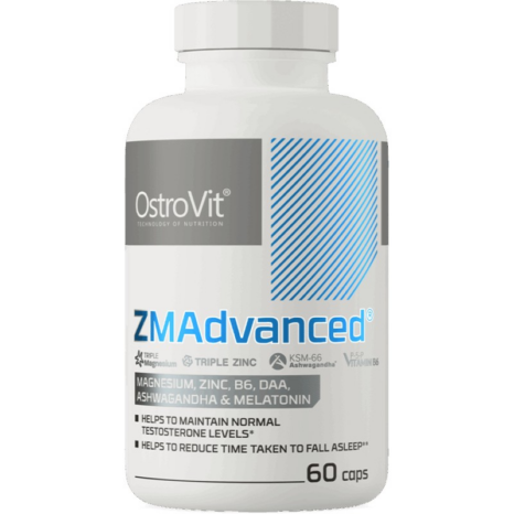 ЗМА / ZMAdvanced Caps DAA, Ashwagandha and Melatonin OstroVit - 60 капсули