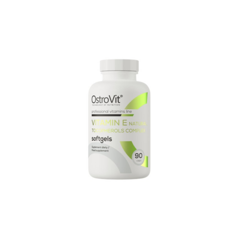 Витамин Е / Vitamin E Natural Tocopherols Complex OstroVit - 90 Гел капсули