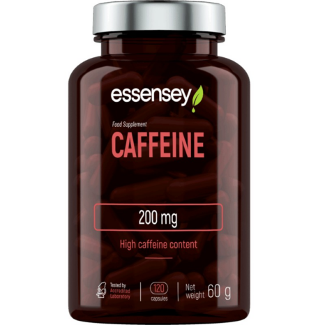 Кофеин / Caffeine 200 mg ESSENSEY - 120 капсули