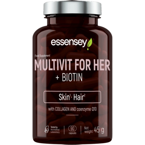 Мултивитамини с Биотин за жени / Multivit for Her + Biotin ESSENSEY - 90 капсули