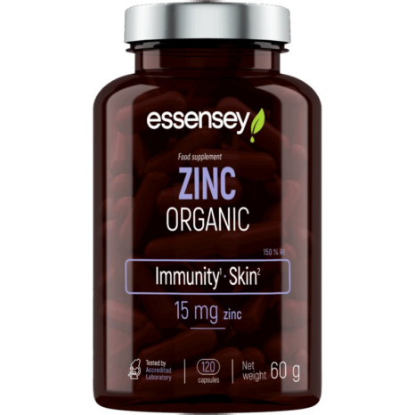 Цинк / Zinc Organic 15 mg ESSENSEY - 120 капсули