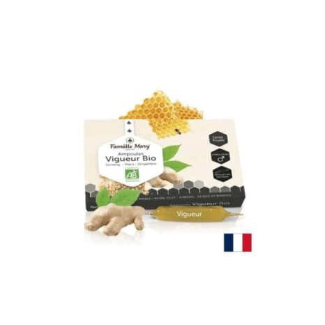 Формула за жизненост и мъжка потентност / Ampoules Vigueur Bio Ginseng Maca Gingembre + Gelée royale Famille Mary - 10 ампули