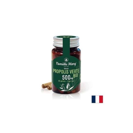Био зелен прополис / Propolis Verte BIO 500 mg Famille Mary - 60 капсули