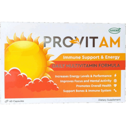 Дневни мултивитамини / PROVIT AM with ZMA, Rose Hips & Probiotics AHerb - 60 капсули