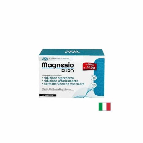 Магнезий + Витамин В1 и В6 / Sanavita Magnesio Puro Paladin Pharma - 45 таблетки