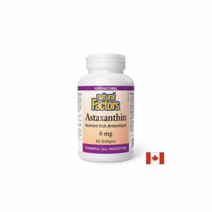 Астаксантин / Astaxanthin 6 mg Natural Factors - 60 софтгел капсули