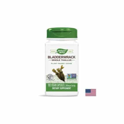 Кафяви водорасли (Фукус) / Bladderwrack Whole Thallus 580 mg Nature’s Way - 100 капсули