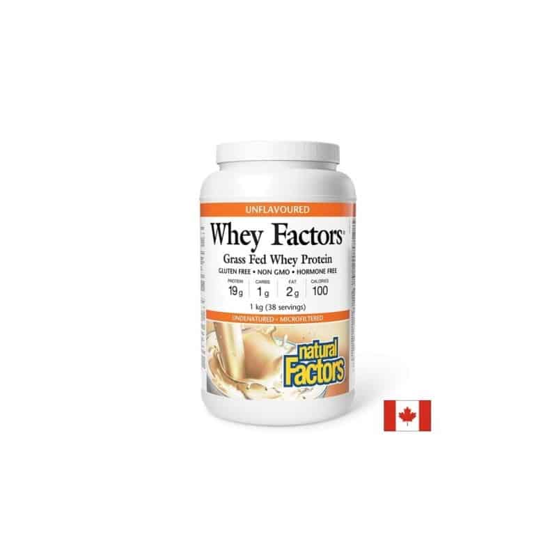 Чист суроватъчен протеин / Whey Factors® Grass Fed Whey Protein Natural Factors - 1 kg