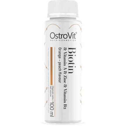 Биотин с Витамин А, Цинк и Витамин B2 / Biotin & Vitamin A & Zinc & Vitamin B2 Shot OstroVit - 100 мл