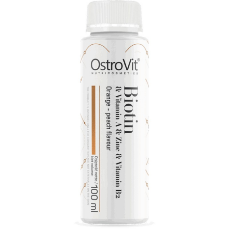 Биотин с Витамин А, Цинк и Витамин B2 / Biotin & Vitamin A & Zinc & Vitamin B2 Shot OstroVit - 100 мл