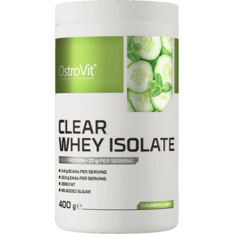 Суроватъчен протеин изолат / Clear Whey Isolate 84% Whey Protein Isolate ~ Zero Fat & Carbs OstroVit - 400 грама