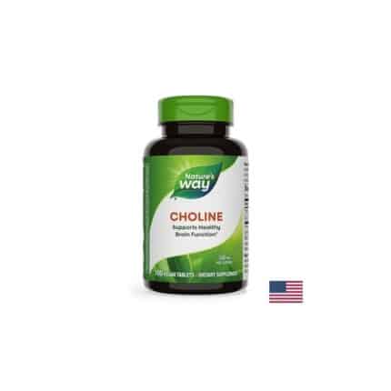 Холин / Choline 500 mg Nature’s Way - 100 таблетки